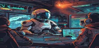 Fenris Creations Announces AI-Powered Capsuleers Will Replace Human Players Entirely AI robot sits at a spaceship command console replacing human EVE Online players
